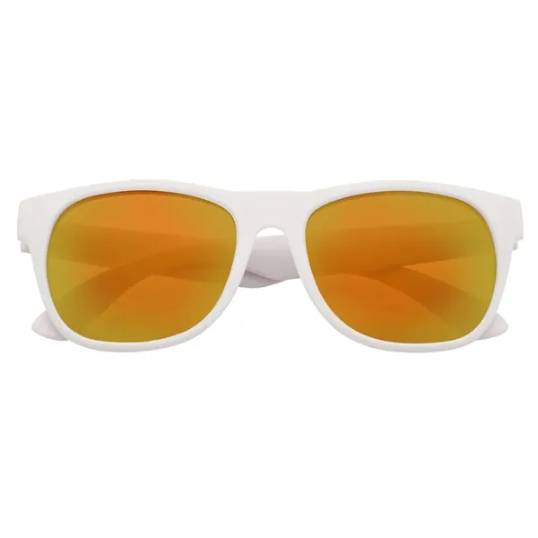 Rubberized sunglasses with mirrored lenses and UV400 protection.... from ASI 61125 Hit Promotional Products / Hit®