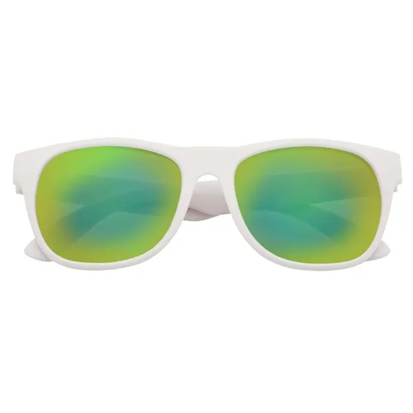 Rubberized sunglasses with mirrored lenses and UV400 protection.... from ASI 61125 Hit Promotional Products / Hit®