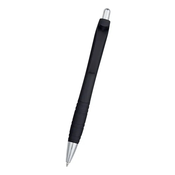 Pen with plunger action button and smooth rubber finish... from ASI 61125 Hit Promotional Products / Hit®