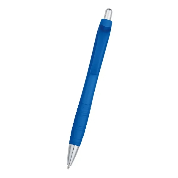 Pen with plunger action button and smooth rubber finish... from ASI 61125 Hit Promotional Products / Hit®