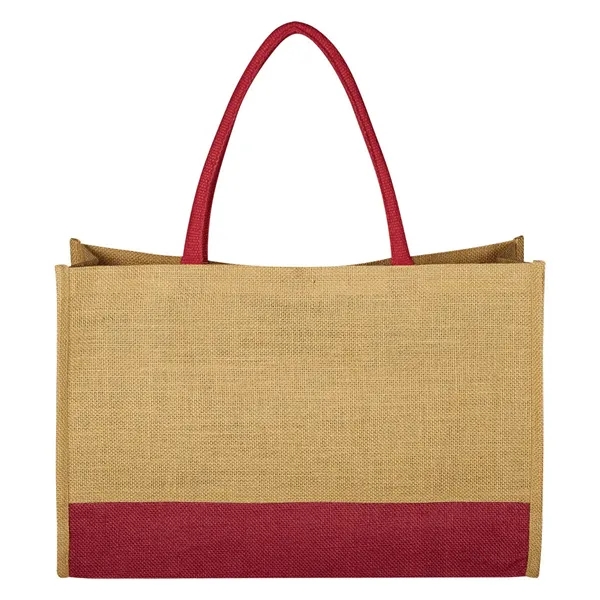 Natural jute tote with azo-free dye... from ASI 61125 Hit Promotional Products / Hit®