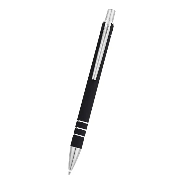Rubberize, aluminum, plunger action pen.... from ASI 61125 Hit Promotional Products / Hit®