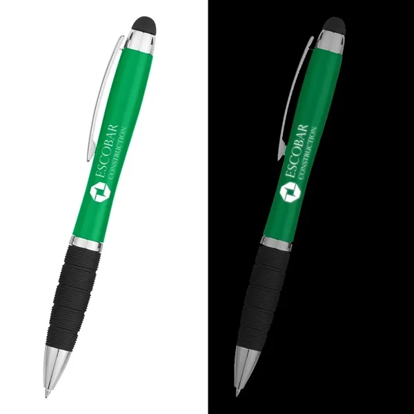 Twist-action pen with a light, stylus, and rubber grip for better... from ASI 61125 Hit Promotional Products / Hit®