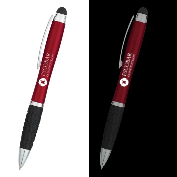 Twist-action pen with a light, stylus, and rubber grip for better... from ASI 61125 Hit Promotional Products / Hit®