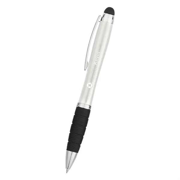 Twist-action pen with a light, stylus, and rubber grip for better... from ASI 61125 Hit Promotional Products / Hit®