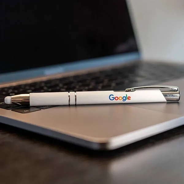 Combination ballpoint/stylus pen with plunger-action mechanism.... from ASI 61125 Hit Promotional Products / Hit®