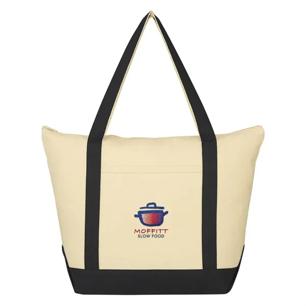 Tote bag made of 12 oz. cotton canvas with top zipper... from ASI 61125 Hit Promotional Products / Hit®