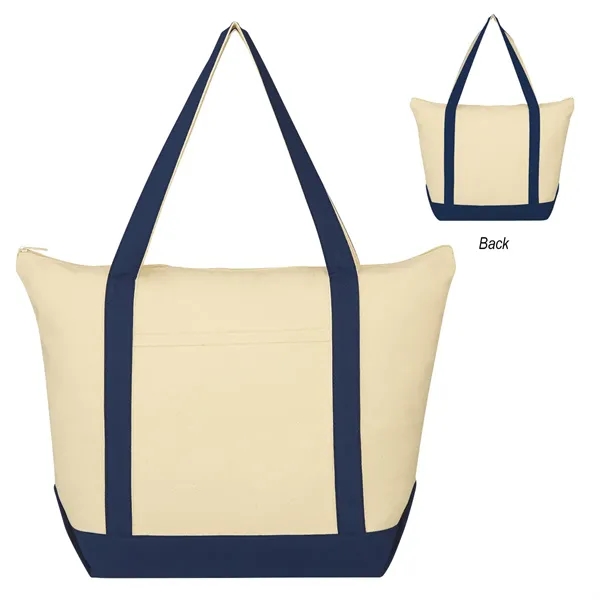 Tote bag made of 12 oz. cotton canvas with top zipper... from ASI 61125 Hit Promotional Products / Hit®