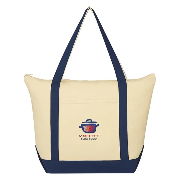 Tote bag made of 12 oz. cotton canvas with top zipper... from ASI 61125 Hit Promotional Products / Hit®