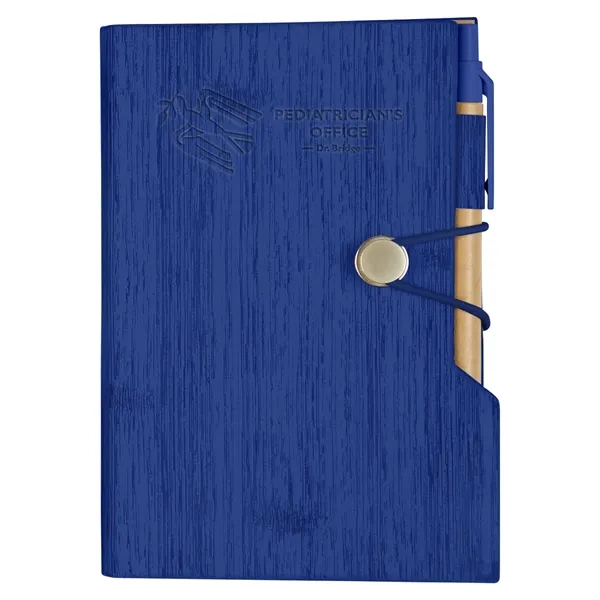 Notebook with a woodgrain look that has sticky notes, tape flags,... from ASI 61125 Hit Promotional Products / Hit®