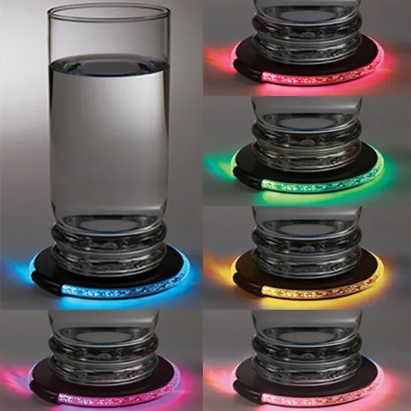 Round light up coaster that changes colors when in use and... from ASI 61125 Hit Promotional Products / Hit®