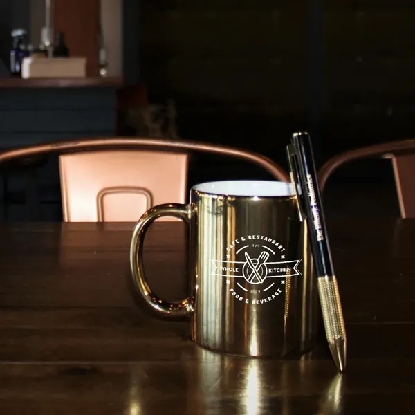 Ceramic mug available in a handful of metallic colors that meets... from ASI 61125 Hit Promotional Products / Hit®