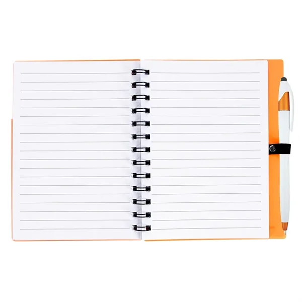 5" x 7" notebook with wire binding, 70 lined pages, polyurethane... from ASI 61125 Hit Promotional Products / Hit®