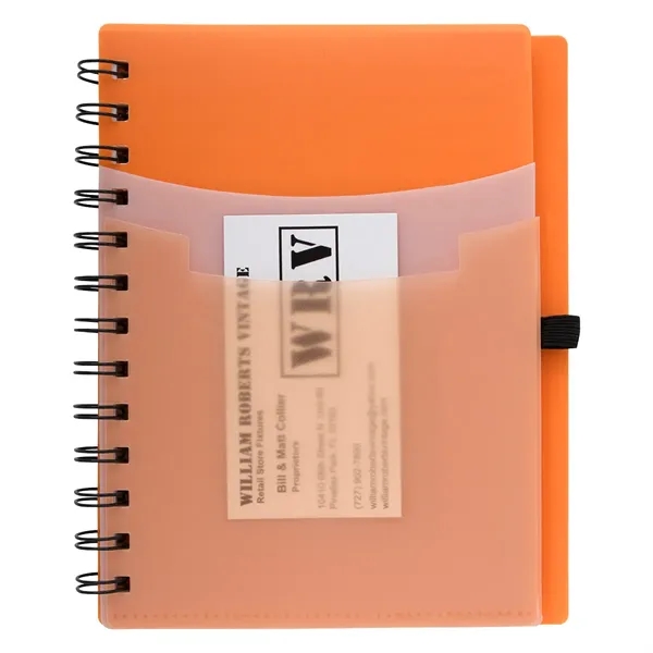 5" x 7" notebook with wire binding, 70 lined pages, polyurethane... from ASI 61125 Hit Promotional Products / Hit®