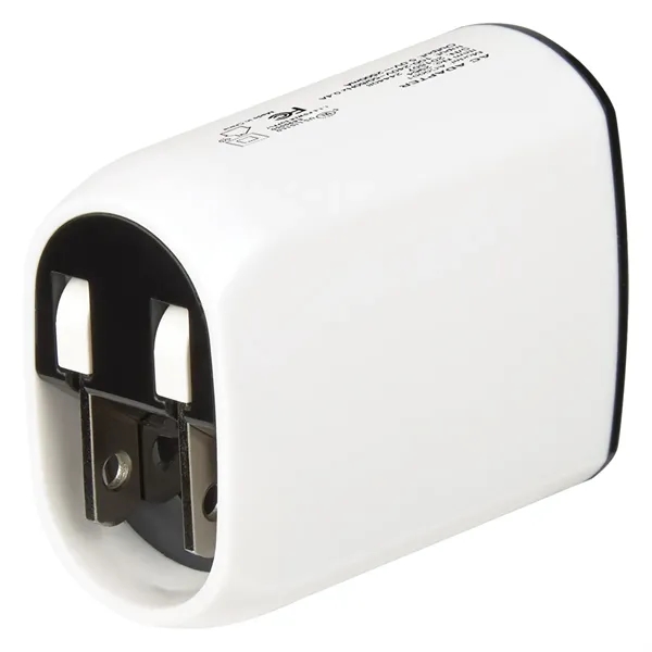 Wall adapter with folding prongs, a USB and Type-C output, and... from ASI 61125 Hit Promotional Products / Hit®