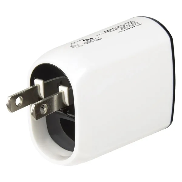 Wall adapter with folding prongs, a USB and Type-C output, and... from ASI 61125 Hit Promotional Products / Hit®