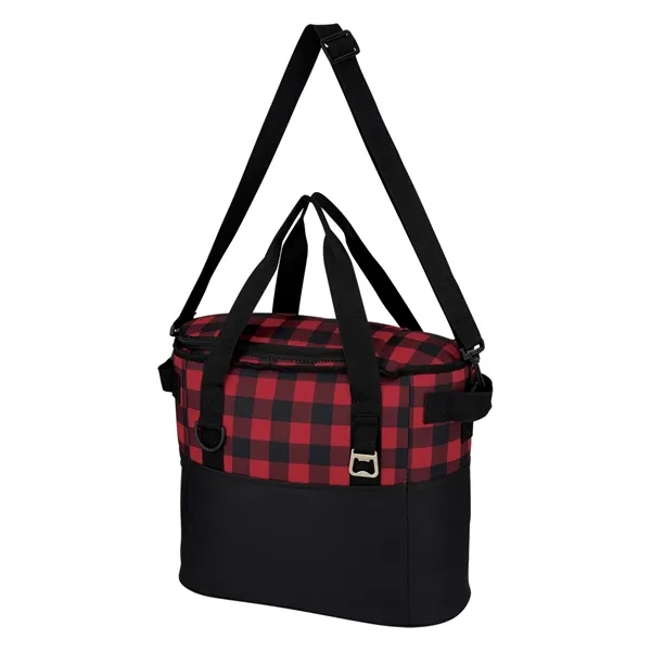 Polyester cooler bag with front pocket, adjustable shoulder strap, web carry... from ASI 61125 Hit Promotional Products / Hit®