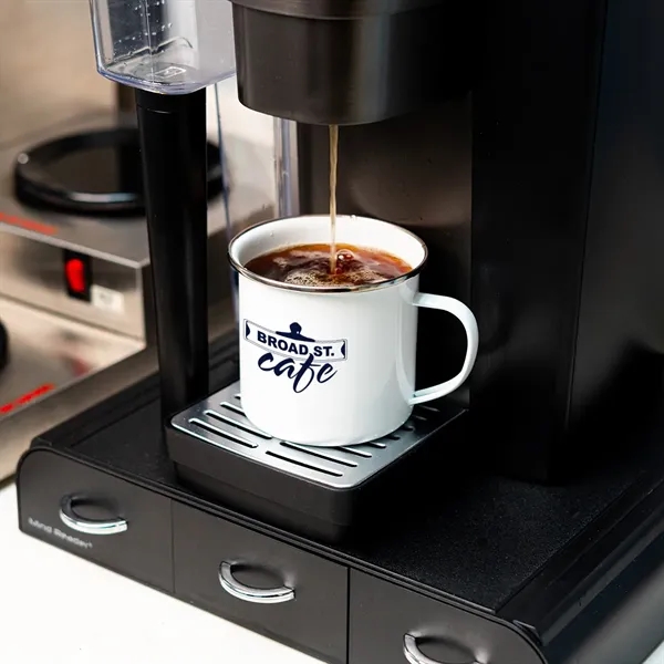 16 oz. mug made of enamel in multiple colors;... from ASI 61125 Hit Promotional Products / Hit®