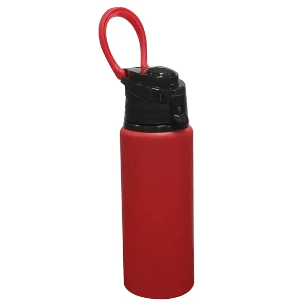 24 oz. aluminum Velvet Touch bottle with a screw-on, spill-resistant, flip-top... from ASI 61125 Hit Promotional Products / Hit®