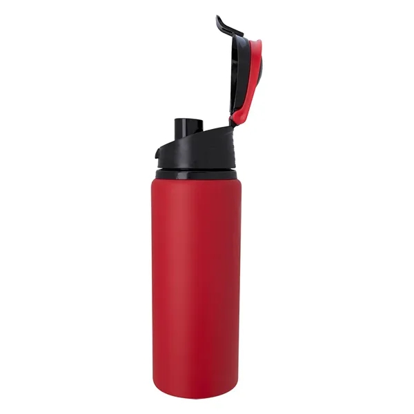24 oz. aluminum Velvet Touch bottle with a screw-on, spill-resistant, flip-top... from ASI 61125 Hit Promotional Products / Hit®