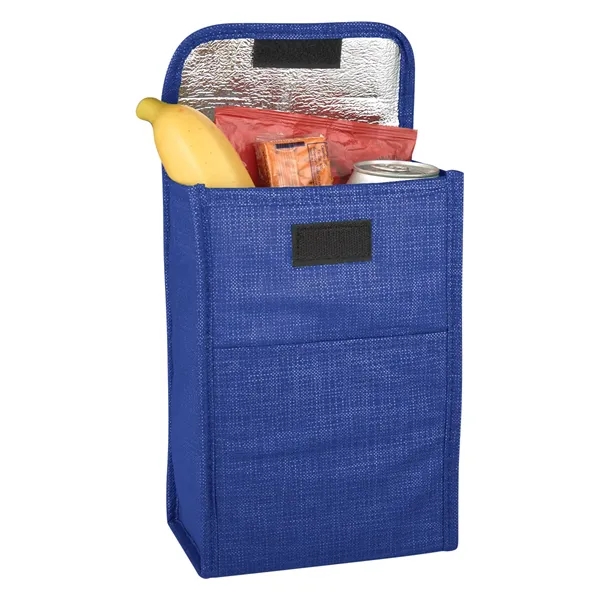 Lunch bag made of 80 gram non-woven, coated water-resistant polypropylene with... from ASI 61125 Hit Promotional Products / Hit®