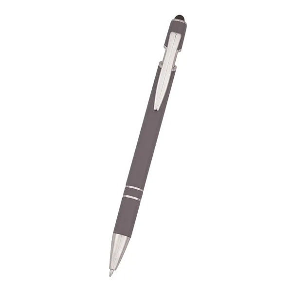 Roslin pen measuring 5 1/2" with a plunger-action mechanism and stylus... from ASI 61125 Hit Promotional Products / Hit®