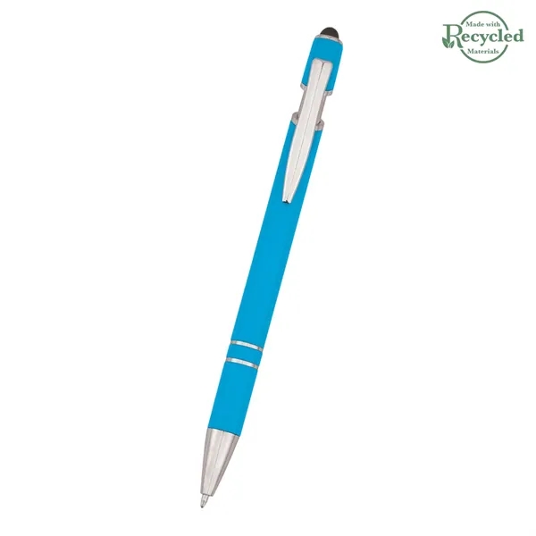 Roslin pen measuring 5 1/2" with a plunger-action mechanism and stylus... from ASI 61125 Hit Promotional Products / Hit®