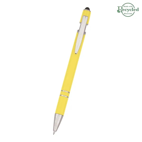Roslin pen measuring 5 1/2" with a plunger-action mechanism and stylus... from ASI 61125 Hit Promotional Products / Hit®