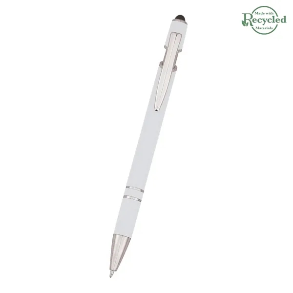 Roslin pen measuring 5 1/2" with a plunger-action mechanism and stylus... from ASI 61125 Hit Promotional Products / Hit®