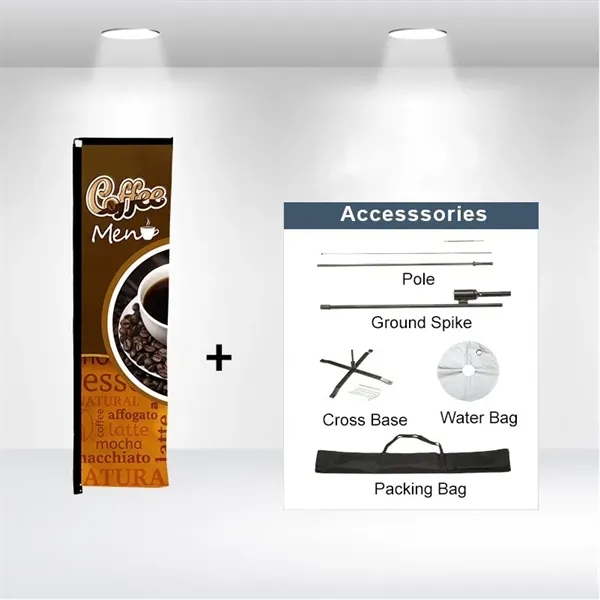 10-ft single sided rectangle flag used for advertisement in outdoor events.... from ASI 66230 Landes Inc