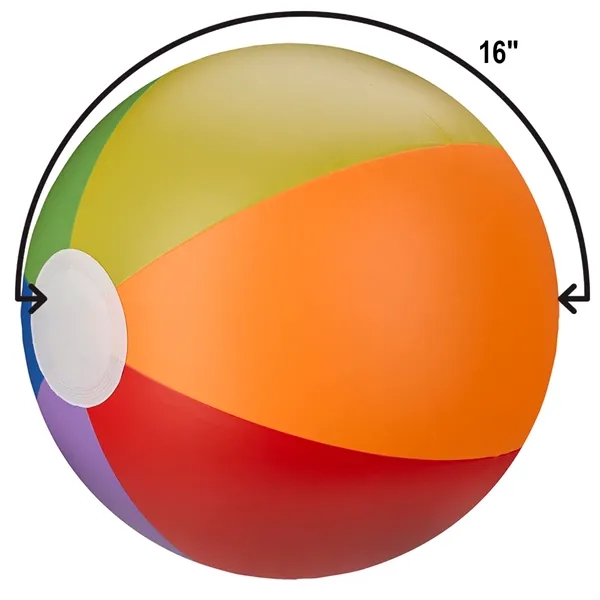 Rainbow beach ball measuring 16" for fun when bouncing at the... from ASI 61125 Hit Promotional Products / Hit®