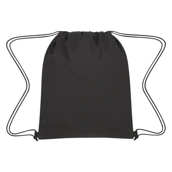 Heathered drawstring backpack made of 600 denier polyester with a large... from ASI 61125 Hit Promotional Products / Hit®
