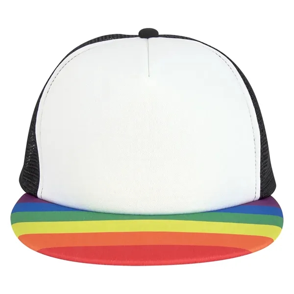 5-panel rainbow trucker cap made of a 100% polyester foam structured... from ASI 61125 Hit Promotional Products / Hit®