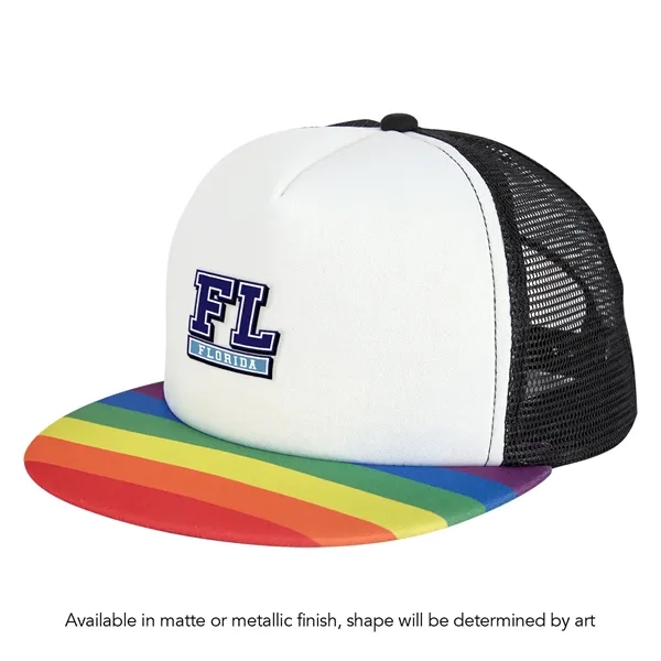 5-panel rainbow trucker cap made of a 100% polyester foam structured... from ASI 61125 Hit Promotional Products / Hit®