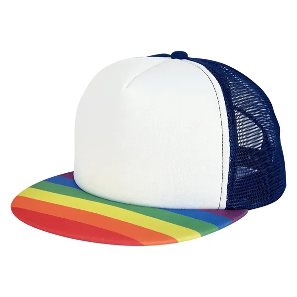5-panel rainbow trucker cap made of a 100% polyester foam structured... from ASI 61125 Hit Promotional Products / Hit®