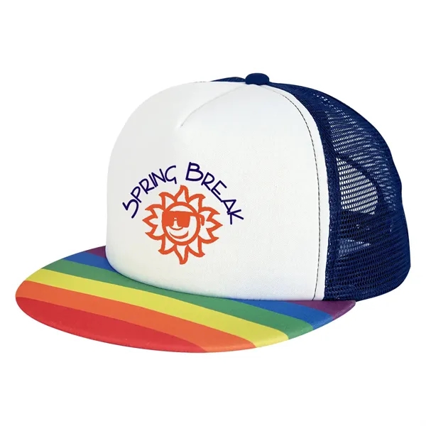 5-panel rainbow trucker cap made of a 100% polyester foam structured... from ASI 61125 Hit Promotional Products / Hit®