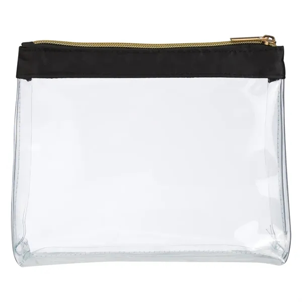 Sadie cosmetic bag made of clear PVC with satin material, a... from ASI 61125 Hit Promotional Products / Hit®