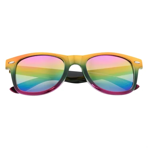 Sunglasses with a metallic rainbow design and UV400 lenses that provide... from ASI 61125 Hit Promotional Products / Hit®
