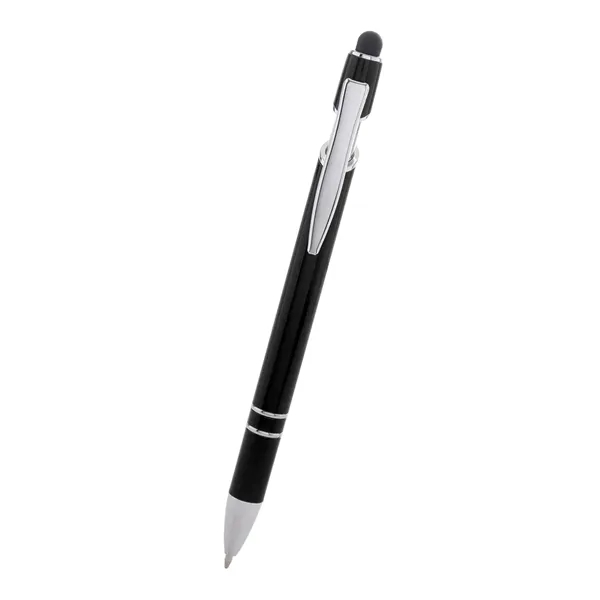 Plunger-action ballpoint pen with a stylus on top... from ASI 61125 Hit Promotional Products / Hit®