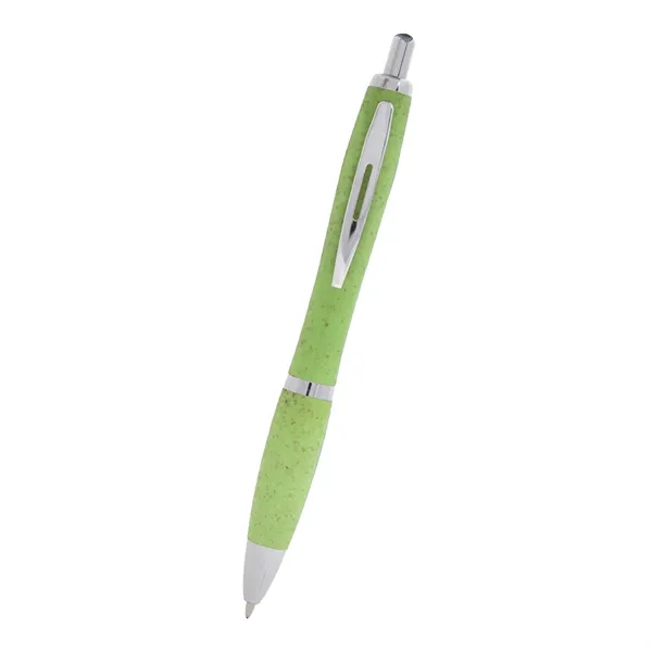 Plunger-action ballpoint pen made of straw polypropylene... from ASI 61125 Hit Promotional Products / Hit®
