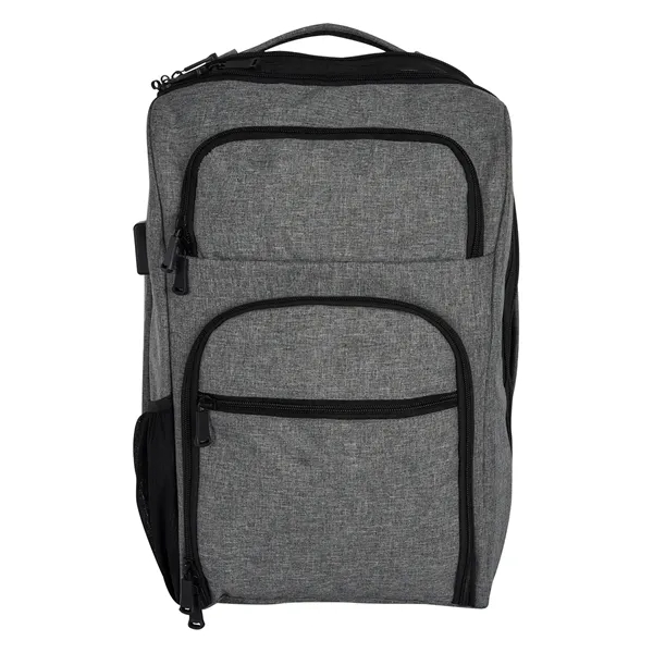 Heathered RFID laptop backpack and briefcase with several pockets and added... from ASI 61125 Hit Promotional Products / Hit®