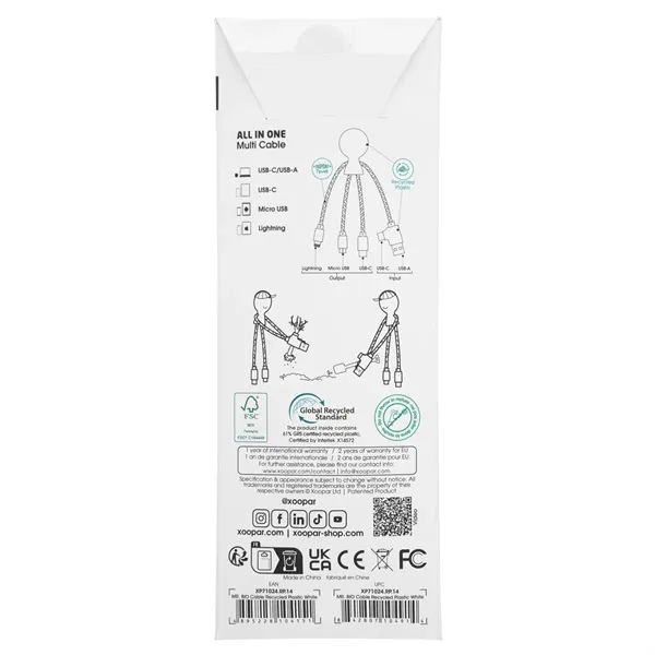 Xoopar Mr Bio all in one charging cable with various connectors... from ASI 61125 Hit Promotional Products / Hit®