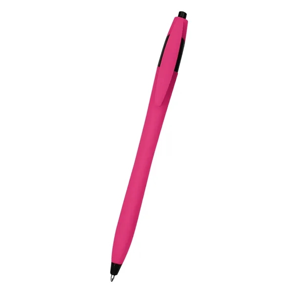 Ellie Dart 5.75" plunger-action ballpoint pen with rubberized grip and pocket... from ASI 61125 Hit Promotional Products / Hit®