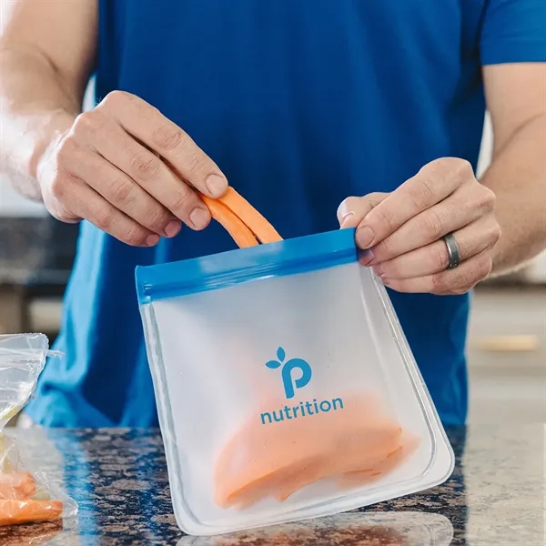 Reusable zip top storage bag for keeping food fresh while refrigerated.... from ASI 61125 Hit Promotional Products / Hit®