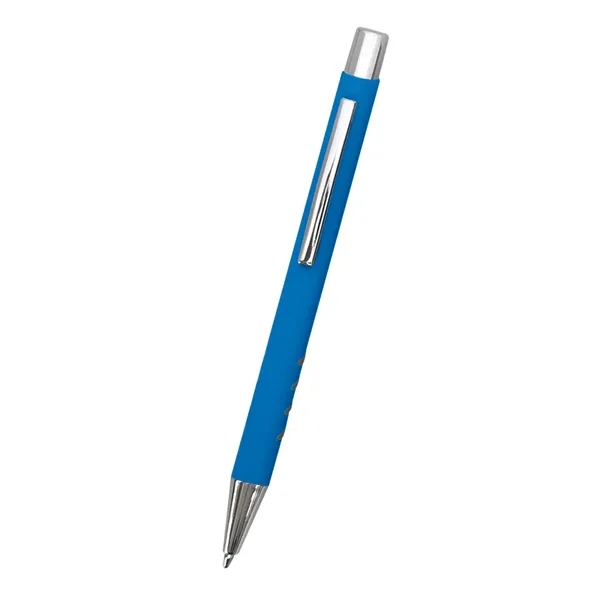 Plunger-action rubberized aluminum Brea pen with a unique grip design.... from ASI 61125 Hit Promotional Products / Hit®