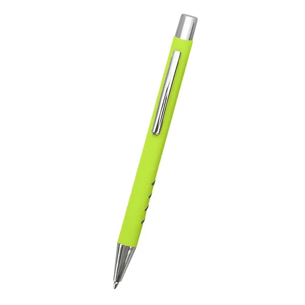 Plunger-action rubberized aluminum Brea pen with a unique grip design.... from ASI 61125 Hit Promotional Products / Hit®
