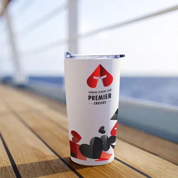 20 ounce double-wall insulated stainless steel tumbler with thumb-slide sipping lid.... from ASI 61125 Hit Promotional Products / Hit®