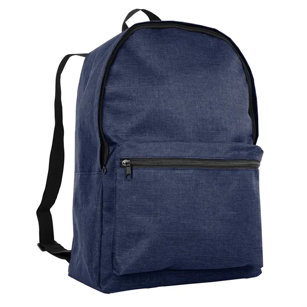 Boardwalk 600 Denier heathered polyester backpack with zippered closure, adjustable shoulder... from ASI 61125 Hit Promotional Products / Hit®
