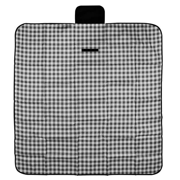 59" x 57" roll up blanket with gingham design and hook... from ASI 61125 Hit Promotional Products / Hit®