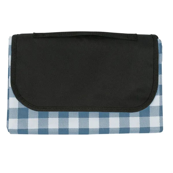 59" x 57" roll up blanket with gingham design and hook... from ASI 61125 Hit Promotional Products / Hit®